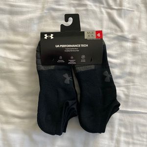 Under Armour Performance Tech Cushioned No Show Socks. 6-pack